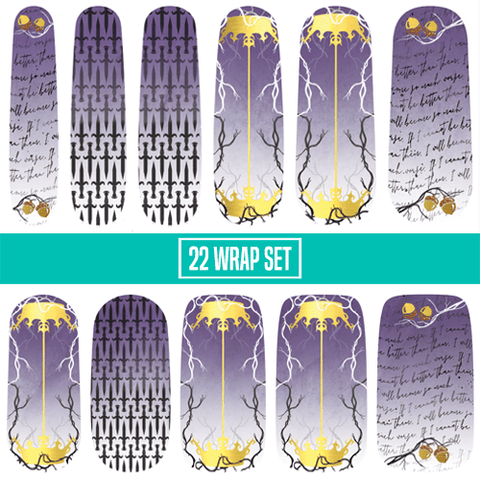 Beautiful as Blades ✦ Nail Wrap ✦ 22 - tip Set - Espionage CosmeticsEspionage CosmeticsBeautiful as Blades ✦ Nail Wrap ✦ 22 - tip Set