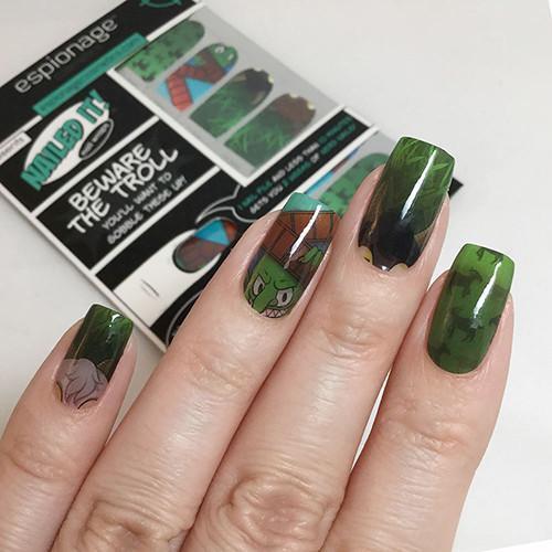 Beware the Troll ✦ Nail Wrap ✦ 14 - tip Set - Espionage CosmeticsEspionage CosmeticsBeware the Troll ✦ Nail Wrap ✦ 14 - tip Set