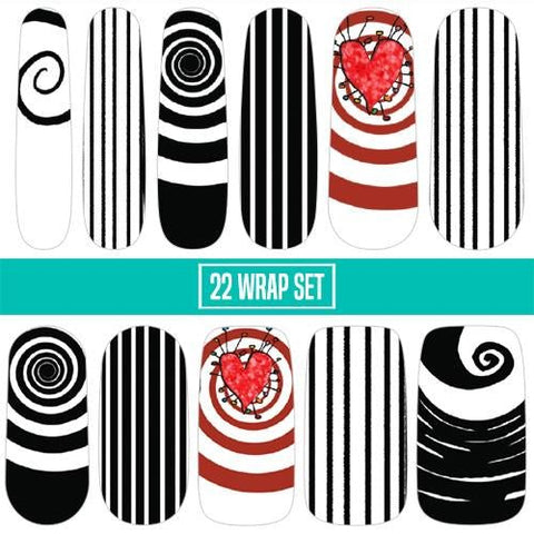 Burtonesque ✦ Nail Wrap ✦ 22 - tip Set - Espionage CosmeticsEspionage CosmeticsBurtonesque ✦ Nail Wrap ✦ 22 - tip Set