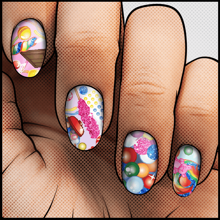 Candy Chaos ✦ FA Nail Wrap ✦ 22 - tip Set - Espionage CosmeticsEspionage CosmeticsCandy Chaos ✦ FA Nail Wrap ✦ 22 - tip Set