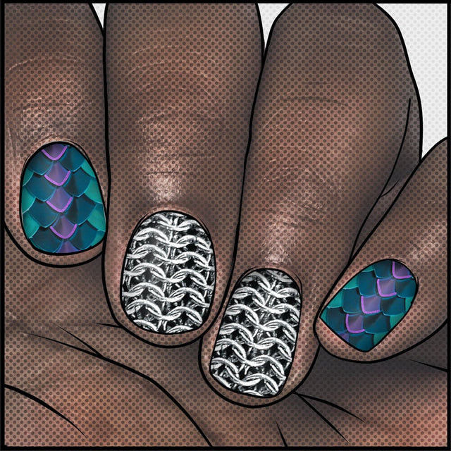 Chainmail ✦ Nail Wrap ✦ 22 - tip Set - Espionage CosmeticsEspionage CosmeticsChainmail ✦ Nail Wrap ✦ 22 - tip Set