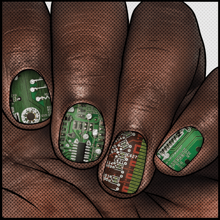 Circuit Board ✦ Nail Wrap ✦ 22 - tip Set - Espionage CosmeticsEspionage CosmeticsCircuit Board ✦ Nail Wrap ✦ 22 - tip Set