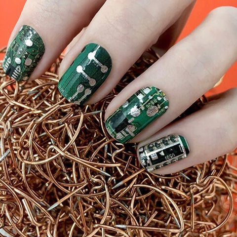 Circuit Board ✦ Nail Wrap ✦ 22 - tip Set - Espionage CosmeticsEspionage CosmeticsCircuit Board ✦ Nail Wrap ✦ 22 - tip Set