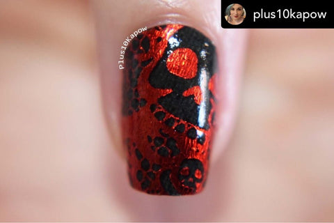 Crimson Lace ✦ Nail Wrap ✦ 22 - tip Set - Espionage CosmeticsEspionage CosmeticsCrimson Lace ✦ Nail Wrap ✦ 22 - tip Set