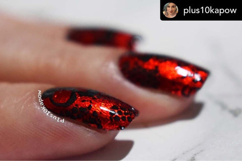 Crimson Lace ✦ Nail Wrap ✦ 22 - tip Set - Espionage CosmeticsEspionage CosmeticsCrimson Lace ✦ Nail Wrap ✦ 22 - tip Set