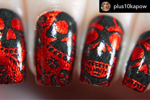 Crimson Lace ✦ Nail Wrap ✦ 22 - tip Set - Espionage CosmeticsEspionage CosmeticsCrimson Lace ✦ Nail Wrap ✦ 22 - tip Set