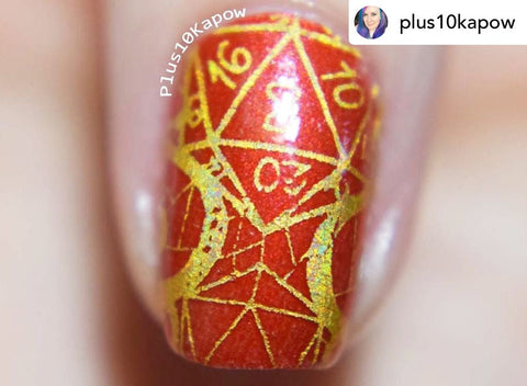 D20 Lace GOLD ✦ Nail Wrap ✦ 22 - tip Set - Espionage CosmeticsEspionage CosmeticsD20 Lace GOLD ✦ Nail Wrap ✦ 22 - tip Set