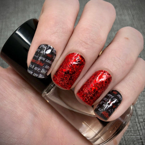 Dracula ✦ Nail Wrap ✦ 22 - tip Set - Espionage CosmeticsEspionage CosmeticsDracula ✦ Nail Wrap ✦ 22 - tip Set