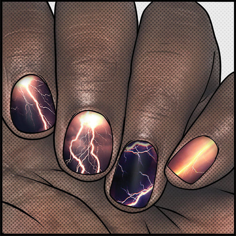 Electrostatic Spark ✦ Nail Wrap ✦ 22 - tip Set - Espionage CosmeticsEspionage CosmeticsElectrostatic Spark ✦ Nail Wrap ✦ 22 - tip Set