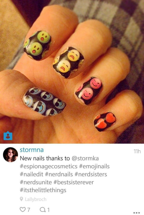 Emoji ✦ Nail Wrap ✦ 14 - tip Set - Espionage CosmeticsEspionage CosmeticsEmoji ✦ Nail Wrap ✦ 14 - tip Set