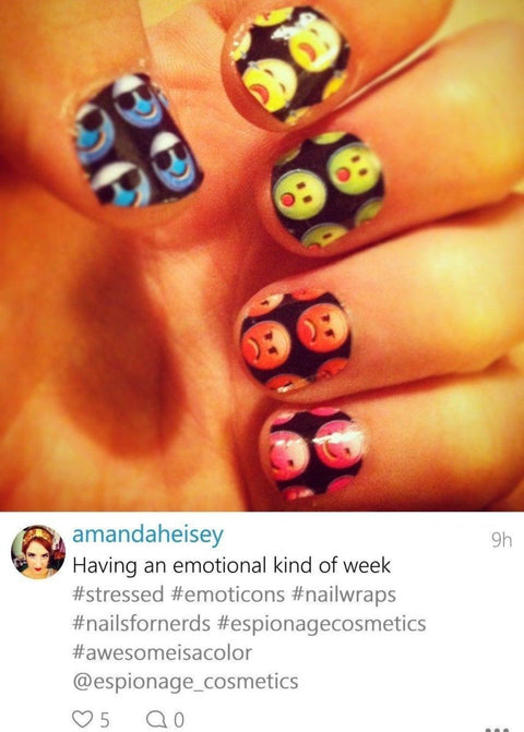 Emoji ✦ Nail Wrap ✦ 14 - tip Set - Espionage CosmeticsEspionage CosmeticsEmoji ✦ Nail Wrap ✦ 14 - tip Set