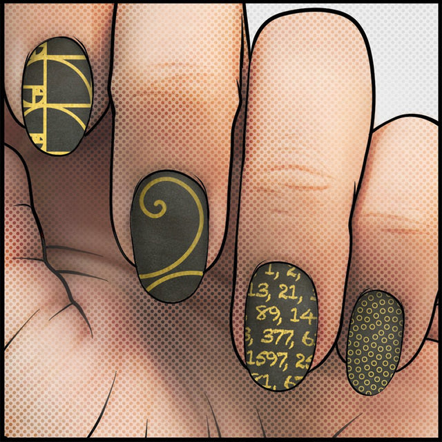 Fancy Fibonacci ✦ Nail Wrap ✦ 22 - tip Set - Espionage CosmeticsEspionage CosmeticsFancy Fibonacci ✦ Nail Wrap ✦ 22 - tip Set