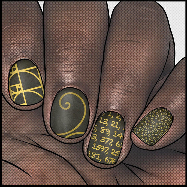 Fancy Fibonacci ✦ Nail Wrap ✦ 22 - tip Set - Espionage CosmeticsEspionage CosmeticsFancy Fibonacci ✦ Nail Wrap ✦ 22 - tip Set