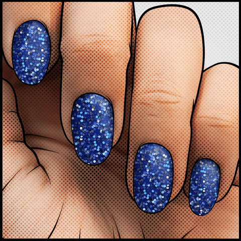 Feisty Droid ✦ Glitter Jedi Approved Nail Wrap ✦ 22 - tip Set - Espionage CosmeticsEspionage CosmeticsFeisty Droid ✦ Glitter Jedi Approved Nail Wrap ✦ 22 - tip Set