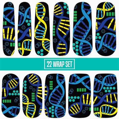 Genetics ✦ Nail Wrap ✦ 22 - tip Set - Espionage CosmeticsEspionage CosmeticsGenetics ✦ Nail Wrap ✦ 22 - tip Set