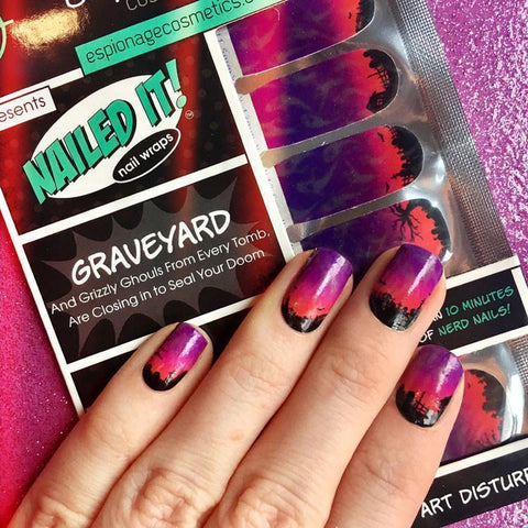 Graveyard ✦ Nail Wrap ✦ 22 - tip Set - Espionage CosmeticsEspionage CosmeticsGraveyard ✦ Nail Wrap ✦ 22 - tip Set