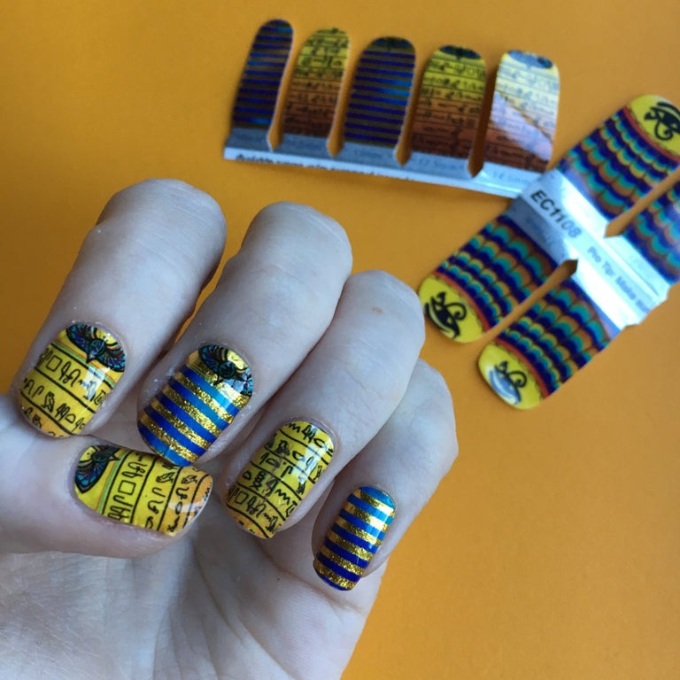 Hieroglyphics ✦ Nail Wrap ✦ 22 - tip Set - Espionage CosmeticsEspionage CosmeticsHieroglyphics ✦ Nail Wrap ✦ 22 - tip Set