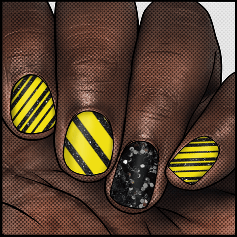 House of the Badger ✦ Nail Wrap ✦ 22 - tip Set - Espionage CosmeticsEspionage CosmeticsHouse of the Badger ✦ Nail Wrap ✦ 22 - tip Set