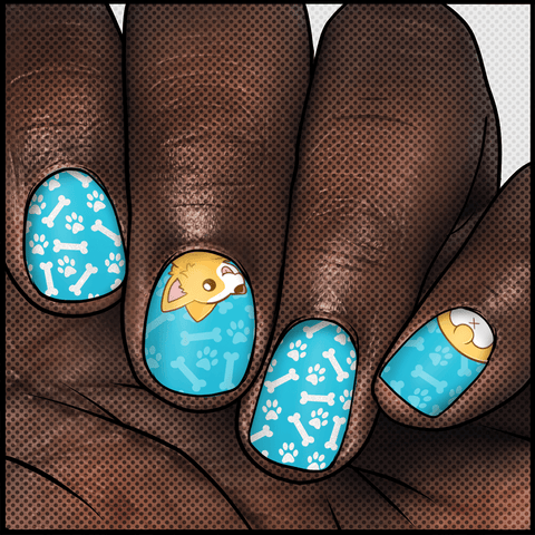 I Heart Corgis ✦ Nail Wrap ✦ 22 - tip Set - Espionage CosmeticsEspionage CosmeticsI Heart Corgis ✦ Nail Wrap ✦ 22 - tip Set