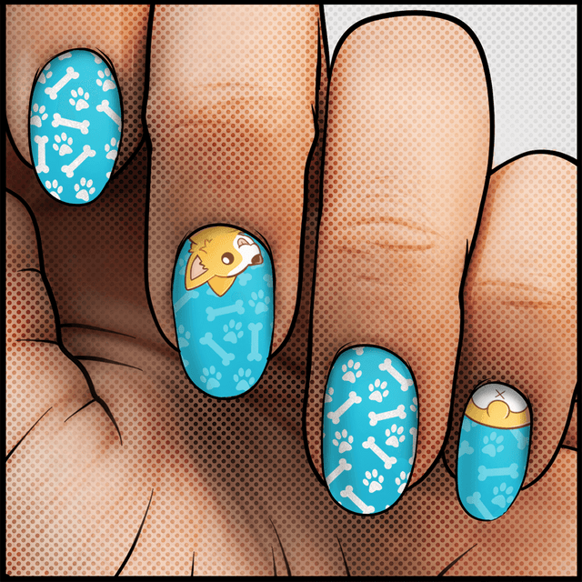 I Heart Corgis ✦ Nail Wrap ✦ 22 - tip Set - Espionage CosmeticsEspionage CosmeticsI Heart Corgis ✦ Nail Wrap ✦ 22 - tip Set