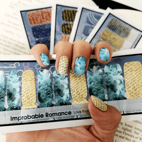 Improbable Romance ✦ Nail Wrap ✦ 22 - tip Set - Espionage CosmeticsEspionage CosmeticsImprobable Romance ✦ Nail Wrap ✦ 22 - tip Set