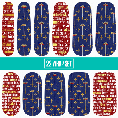 Jeanne d'Arc ✦ Nail Wrap ✦ 22 - tip Set - Espionage CosmeticsEspionage CosmeticsJeanne d'Arc ✦ Nail Wrap ✦ 22 - tip Set