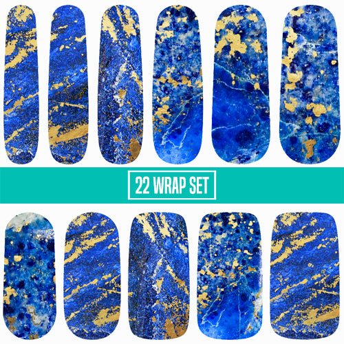 Lapis Lazuli ✦ Nail Wrap ✦ 22 - tip Set - Espionage CosmeticsEspionage CosmeticsLapis Lazuli ✦ Nail Wrap ✦ 22 - tip Set