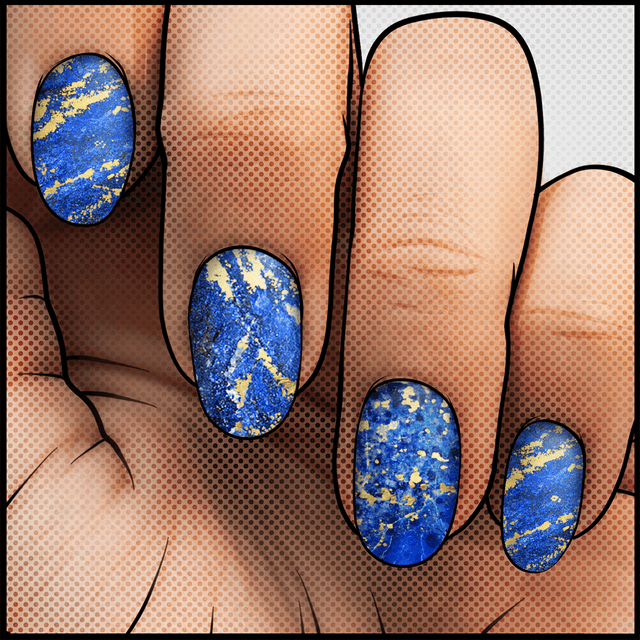 Lapis Lazuli ✦ Nail Wrap ✦ 22 - tip Set - Espionage CosmeticsEspionage CosmeticsLapis Lazuli ✦ Nail Wrap ✦ 22 - tip Set