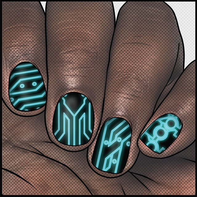 Light Cycle ✦ Nail Wrap ✦ 22 - tip Set - Espionage CosmeticsEspionage CosmeticsLight Cycle ✦ Nail Wrap ✦ 22 - tip Set