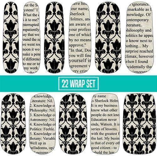 Literary FTW ✦ Nail Wrap Bundle ✦ 22 - tip Sets - Espionage CosmeticsEspionage CosmeticsLiterary FTW ✦ Nail Wrap Bundle ✦ 22 - tip Sets