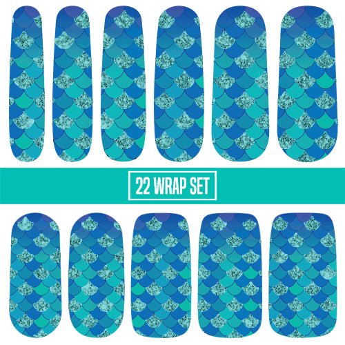 Mermaid Scales ✦ Nail Wrap ✦ 22 - tip Set - Espionage CosmeticsEspionage CosmeticsMermaid Scales ✦ Nail Wrap ✦ 22 - tip Set