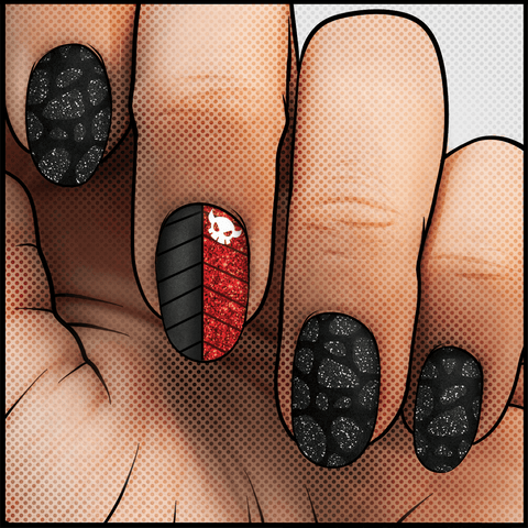 Midnight Fury ✦ Nail Wrap ✦ 22 - tip Set - Espionage CosmeticsEspionage CosmeticsMidnight Fury ✦ Nail Wrap ✦ 22 - tip Set