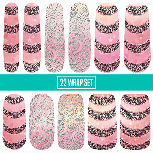 My Sweet Valentine ✦ Nail Wrap ✦ 22 - tip Set - Espionage CosmeticsEspionage CosmeticsMy Sweet Valentine ✦ Nail Wrap ✦ 22 - tip Set