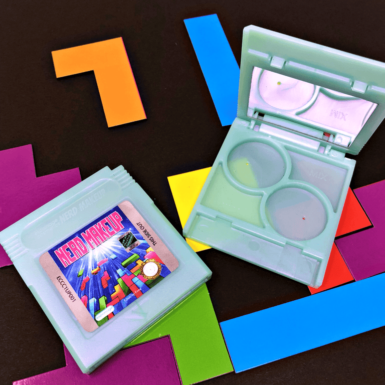 Nerd Makeup Blox ✦ Cartridge Compact ✦ Black Glitter - Espionage CosmeticsEspionage CosmeticsNerd Makeup Blox ✦ Cartridge Compact ✦ Black Glitter