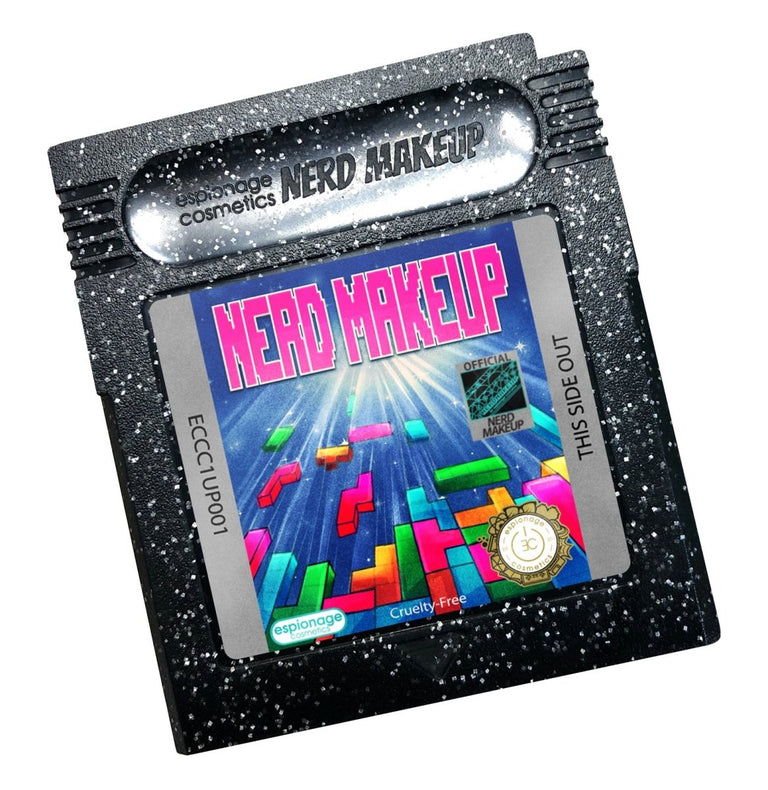 Nerd Makeup Blox ✦ Cartridge Compact ✦ Black Glitter - Espionage CosmeticsEspionage CosmeticsNerd Makeup Blox ✦ Cartridge Compact ✦ Black Glitter