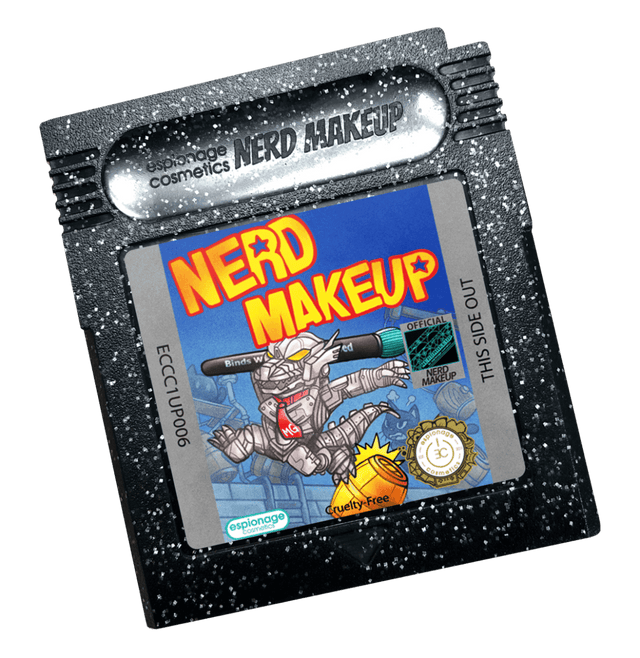 Nerd Makeup Invaders ✦ Cartridge Compact ✦ Black Glitter - Espionage CosmeticsEspionage CosmeticsNerd Makeup Invaders ✦ Cartridge Compact ✦ Black Glitter