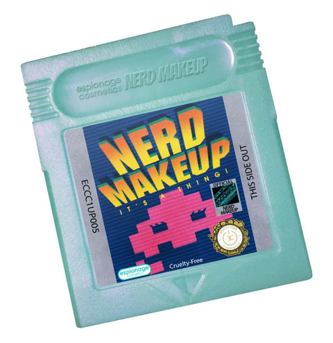 Nerd Makeup Invaders ✦ Cartridge Compact ✦ Teal Shimmer - Espionage CosmeticsEspionage CosmeticsNerd Makeup Invaders ✦ Cartridge Compact ✦ Teal Shimmer