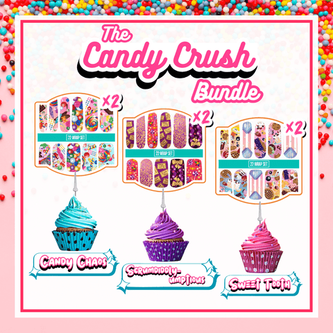 (NEW) Candy Crush ✦ Nail Wrap Bundle ✦ 22 - tip Sets - Espionage CosmeticsEspionage Cosmetics(NEW) Candy Crush ✦ Nail Wrap Bundle ✦ 22 - tip Sets