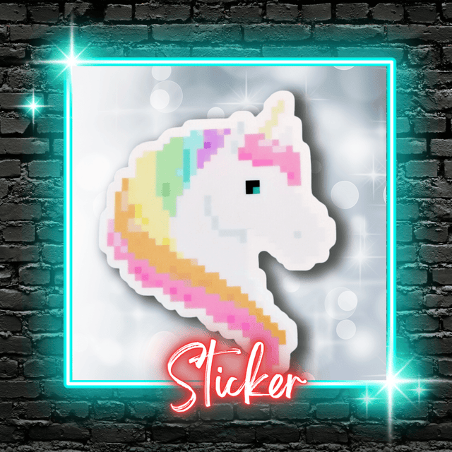 Pastel Pixel Unicorn ✦ Merch ✦ Sticker - Espionage CosmeticsEspionage CosmeticsPastel Pixel Unicorn ✦ Merch ✦ Sticker