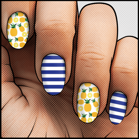 Pineapple Bliss ✦ Nail Wrap ✦ 22 - tip Set - Espionage CosmeticsEspionage CosmeticsPineapple Bliss ✦ Nail Wrap ✦ 22 - tip Set