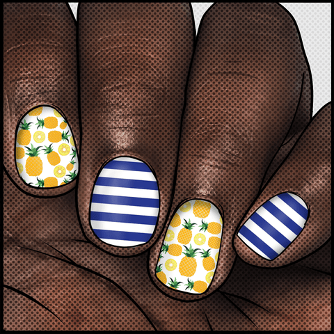 Pineapple Bliss ✦ Nail Wrap ✦ 22 - tip Set - Espionage CosmeticsEspionage CosmeticsPineapple Bliss ✦ Nail Wrap ✦ 22 - tip Set