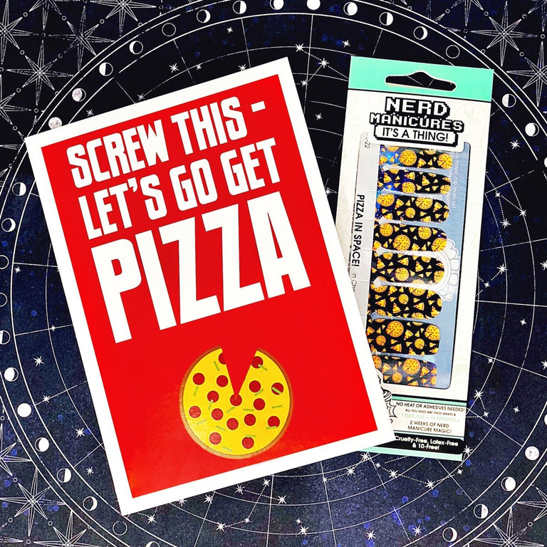 Pizza In SPACE ✦ Nail Wrap ✦ 22 - tip Set - Espionage CosmeticsEspionage CosmeticsPizza In SPACE ✦ Nail Wrap ✦ 22 - tip Set