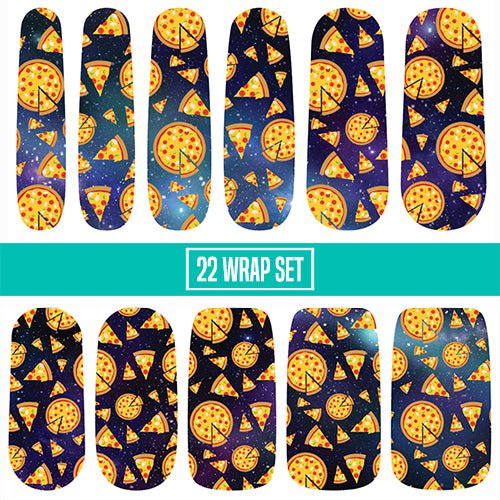 Pizza In SPACE ✦ Nail Wrap ✦ 22 - tip Set - Espionage CosmeticsEspionage CosmeticsPizza In SPACE ✦ Nail Wrap ✦ 22 - tip Set