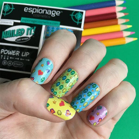 Power Up ✦ Nail Wrap ✦ 14. - tip Set - Espionage CosmeticsEspionage CosmeticsPower Up ✦ Nail Wrap ✦ 14. - tip Set