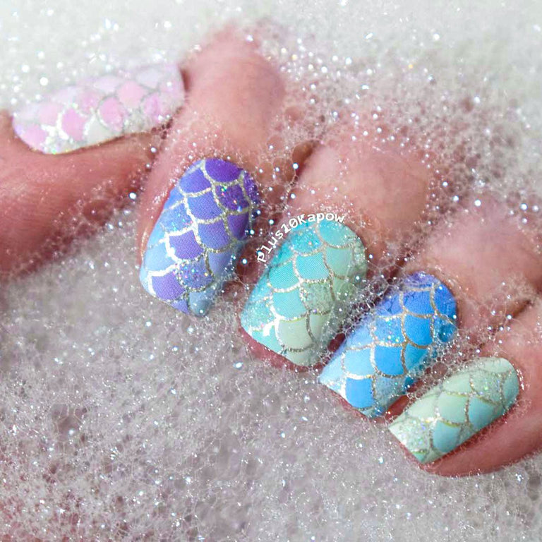 Rainbow Mermaid Scales ✦ Nail Wrap ✦ 22 - tip Set - Espionage CosmeticsEspionage CosmeticsRainbow Mermaid Scales ✦ Nail Wrap ✦ 22 - tip Set