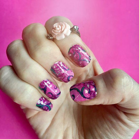 Rebel Rose ✦ Nail Wrap ✦ 14 - tip Set - Espionage CosmeticsEspionage CosmeticsRebel Rose ✦ Nail Wrap ✦ 14 - tip Set