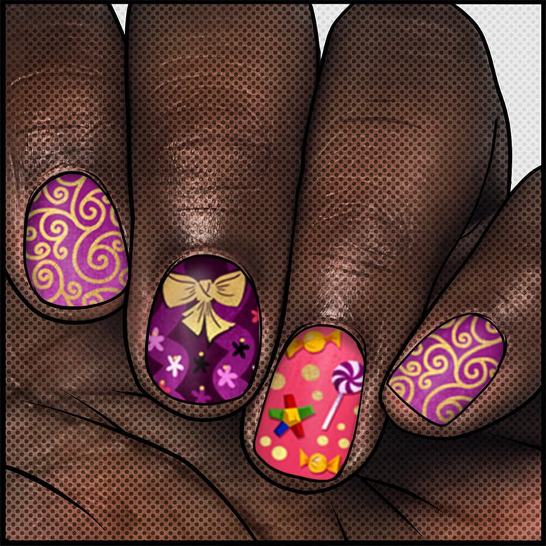 Scrumdiddlyumptious ✦ FEATURED ARTIST Nail Wrap ✦ 22 - tip Set - Espionage CosmeticsEspionage CosmeticsScrumdiddlyumptious ✦ FEATURED ARTIST Nail Wrap ✦ 22 - tip Set