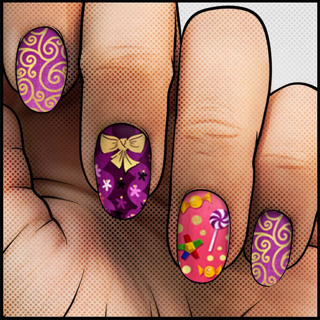 Scrumdiddlyumptious ✦ FEATURED ARTIST Nail Wrap ✦ 22 - tip Set - Espionage CosmeticsEspionage CosmeticsScrumdiddlyumptious ✦ FEATURED ARTIST Nail Wrap ✦ 22 - tip Set