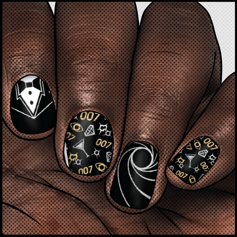 Shaken, Not Stirred ✦ Nail Wrap ✦ 22 - tip Set - Espionage CosmeticsEspionage CosmeticsShaken, Not Stirred ✦ Nail Wrap ✦ 22 - tip Set