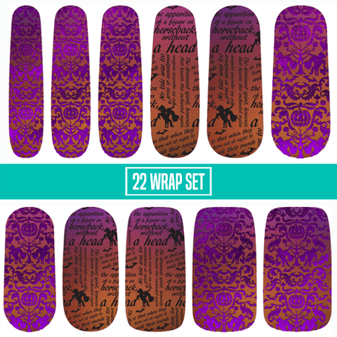 Sleepy Hollow ✦ Nail Wrap ✦ 22 - tip Set - Espionage CosmeticsEspionage CosmeticsSleepy Hollow ✦ Nail Wrap ✦ 22 - tip Set